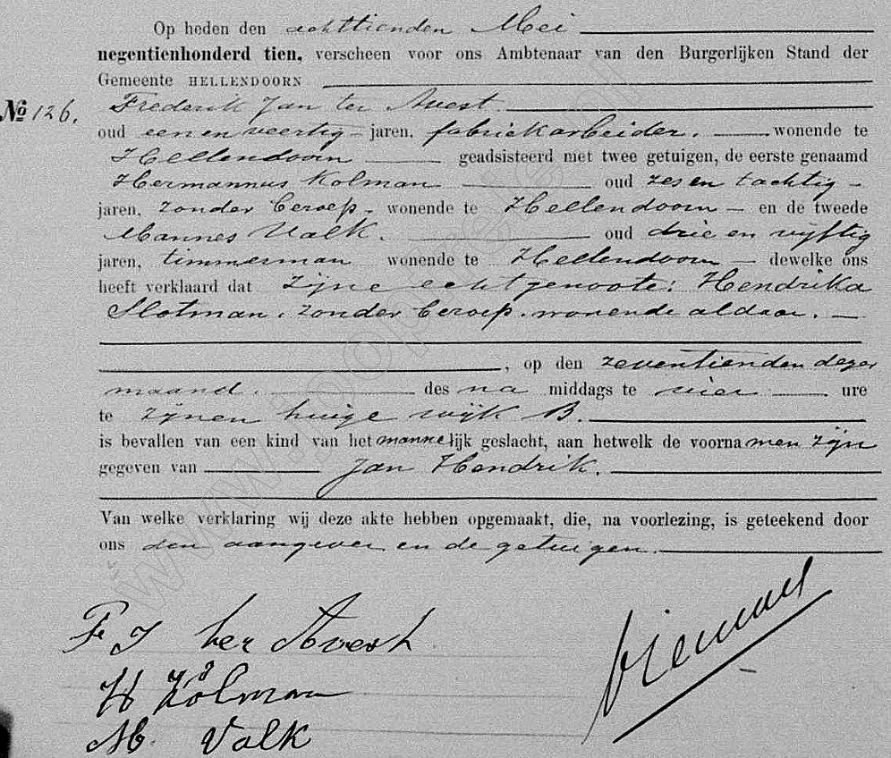 Klik voor foto in apart venster 219_geboorte_jan_hendrik_ter_avest_1910.jpg