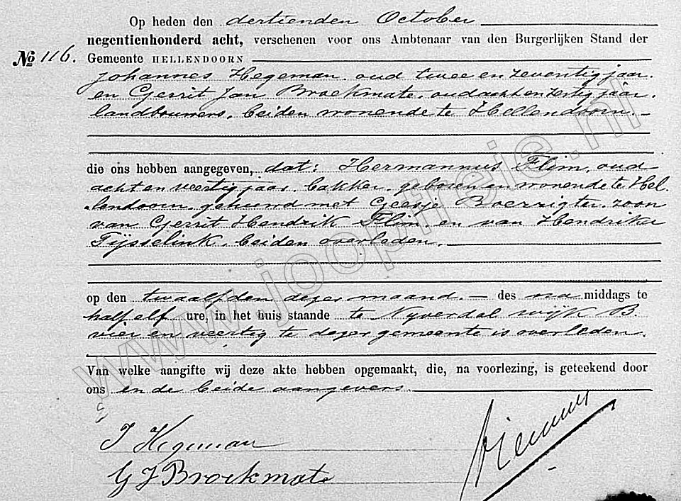 Klik voor foto in apart venster 67_overlijden_hermannus_flim_1908.jpg