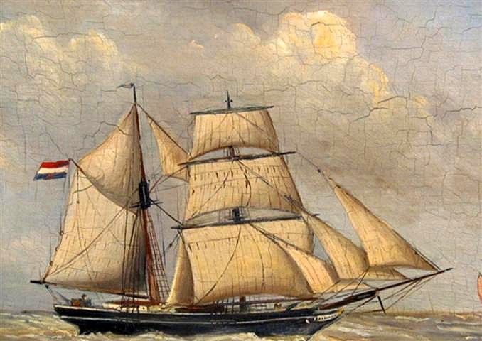 2-Mast-Schoner, auf dem viele Freie-Mitglieder gesegelt sind