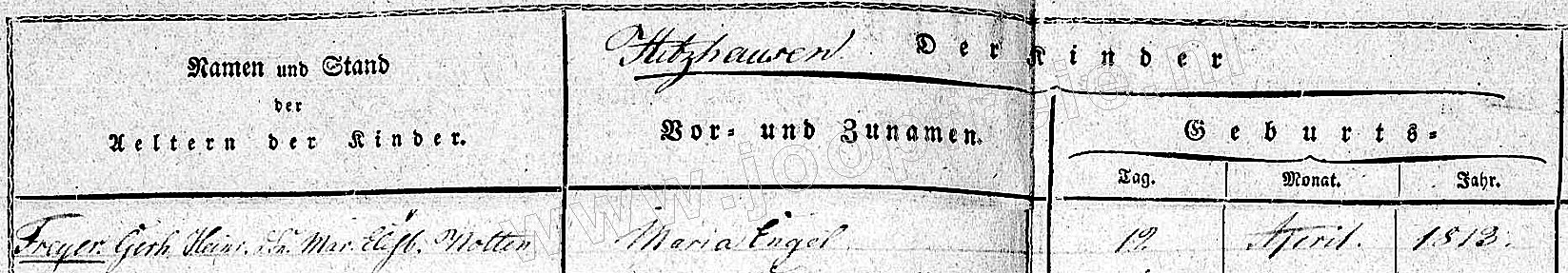 Klik voor foto in apart venster 4396_geboorte_maria_engel_freye_1813.jpg