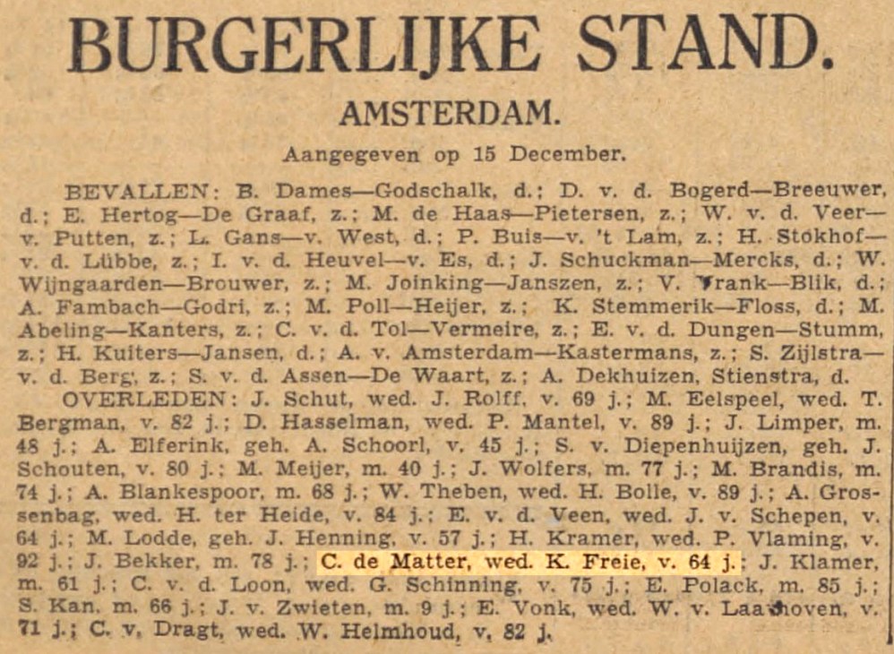 Klik voor foto in apart venster 558_dematter_overlijden_algemeen_handelsblad_17121933.jpg