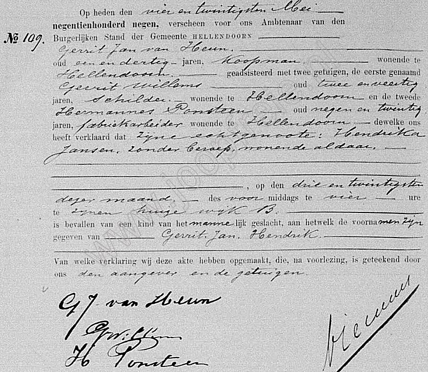 Klik voor foto in apart venster 131_geboorte_gerrit_jan_hendrik_van_heun_1909.jpg