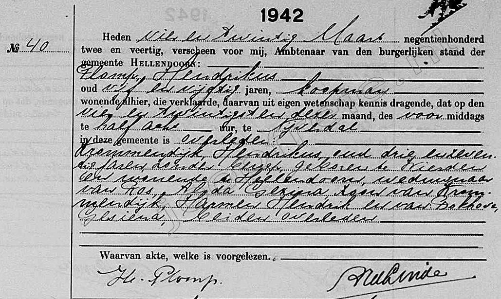 Klik voor foto in apart venster 136_overlijden_hendrikus_krommendijk_1942.jpg