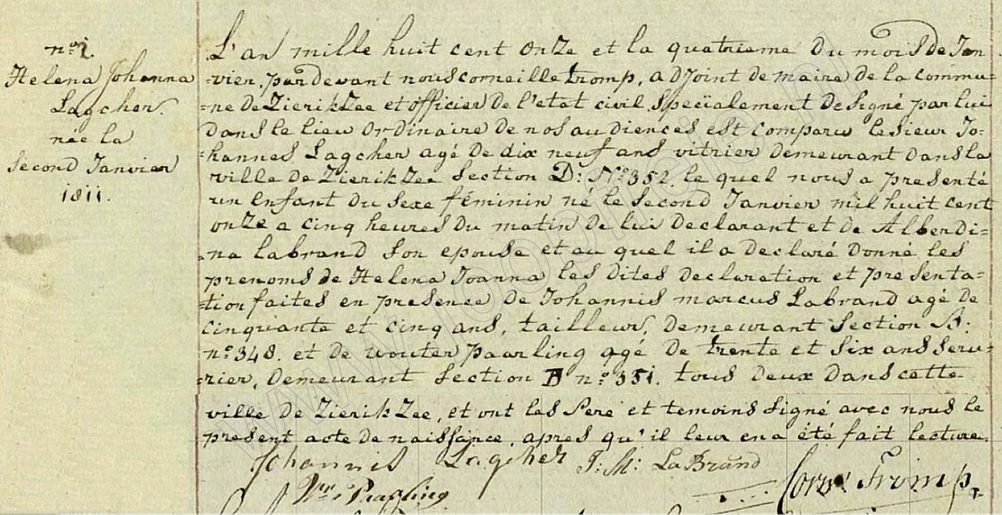 Klik voor foto in apart venster 149_geboorte_helena_johanna_lagcher_1811.jpg