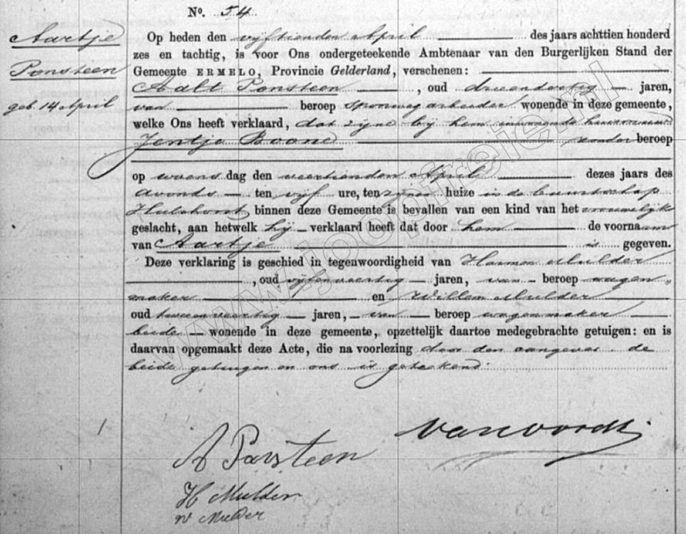Klik voor foto in apart venster 236_geboorte_aartje_ponsteen_1886.jpg