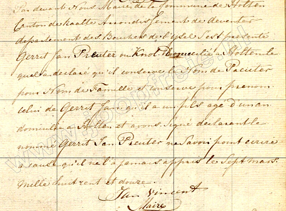 Klik voor foto in apart venster 39_naamsaanname_gerrit_jan_preuter_7-3-1812.jpg