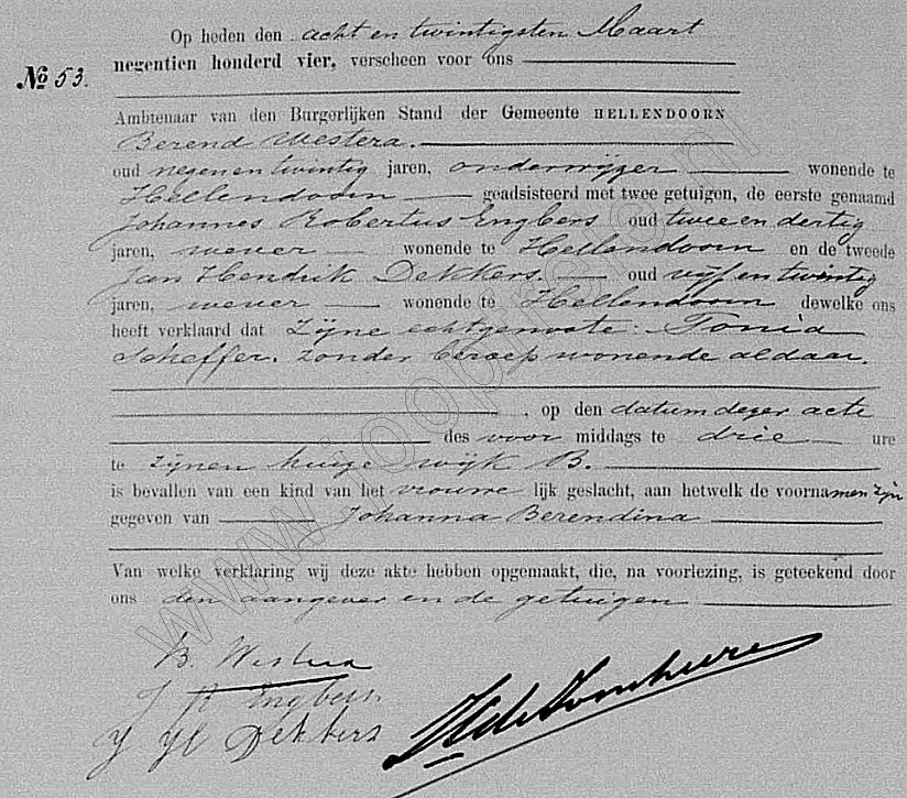 Klik voor foto in apart venster 141_geboorte_johanna_berendina_westera_1904.jpg