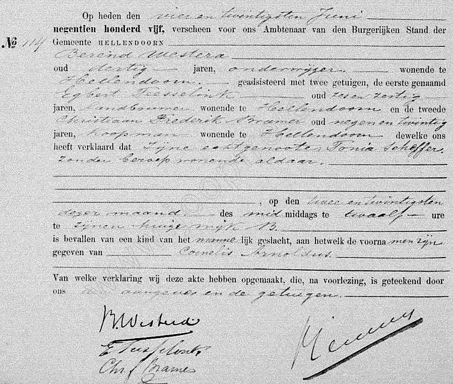 Klik voor foto in apart venster 142_geboorte_cornelis_arnoldus_westera_1905.jpg